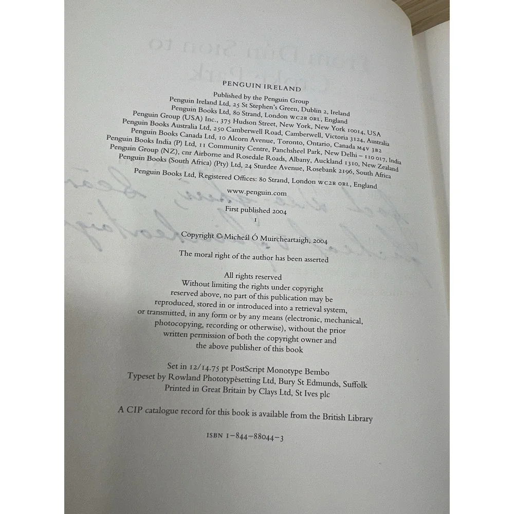 Signed Micheál Ó Muircheartaigh From Dún‎ Síon to Croke Park HC 2004